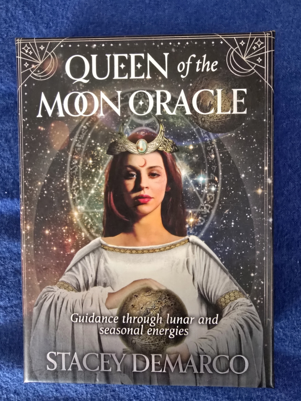 Queen of the Moon Oracle Deck by Stacey Demarco - White & Gold Artwork